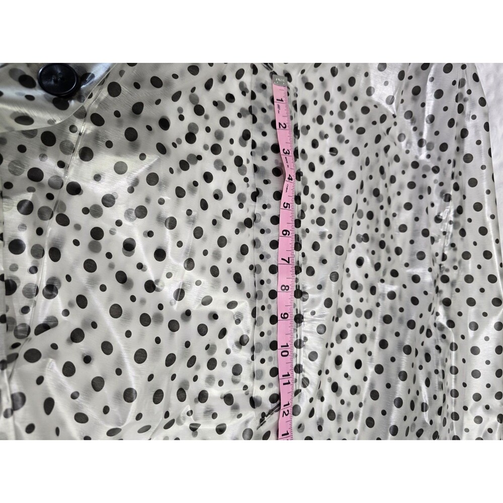 Vintage Clear Black Polka Dot Vinyl Rain Poncho Cape  Hood Made In Taiwan Set - Picture 10 of 12